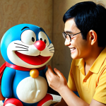 Doraemon's World**

Prompt: Doraemon offering Nobita an "Memorization Bread" with a supportive smile. Focus on the warm and encouraging atmosphere, emphasizing the everyday magic and comfort Doraemon brings to Nobita's life.

**